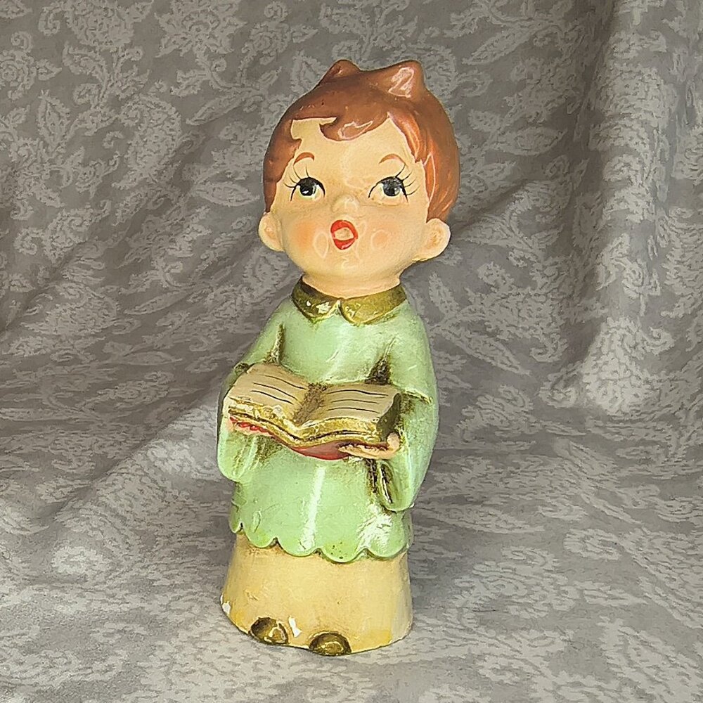 Vintage "Caffco-quality product" mid century 5"choir boy figurine with book